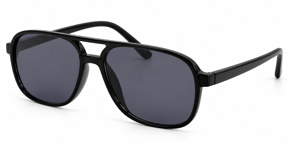 8133 Colors - Square Aviator Color Lens Plastic Sunglasses