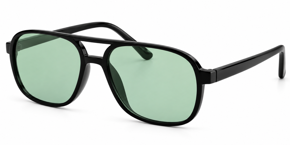 8133 Colors - Square Aviator Color Lens Plastic Sunglasses