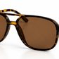 8133 Colors - Square Aviator Color Lens Plastic Sunglasses