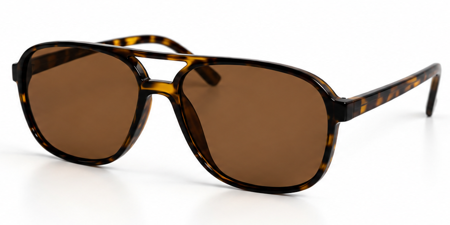 8133 Colors - Square Aviator Color Lens Plastic Sunglasses