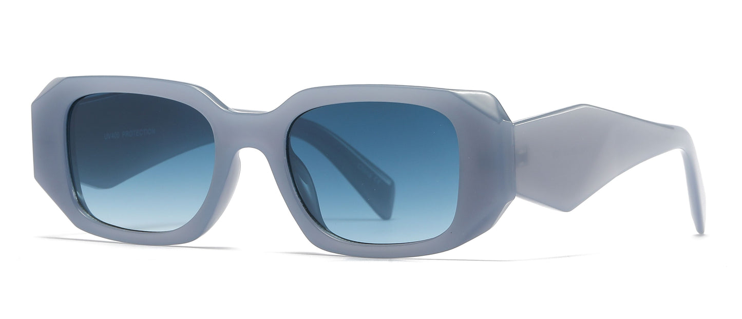 8140 - Rectangular Fashion Plastic Sunglasses