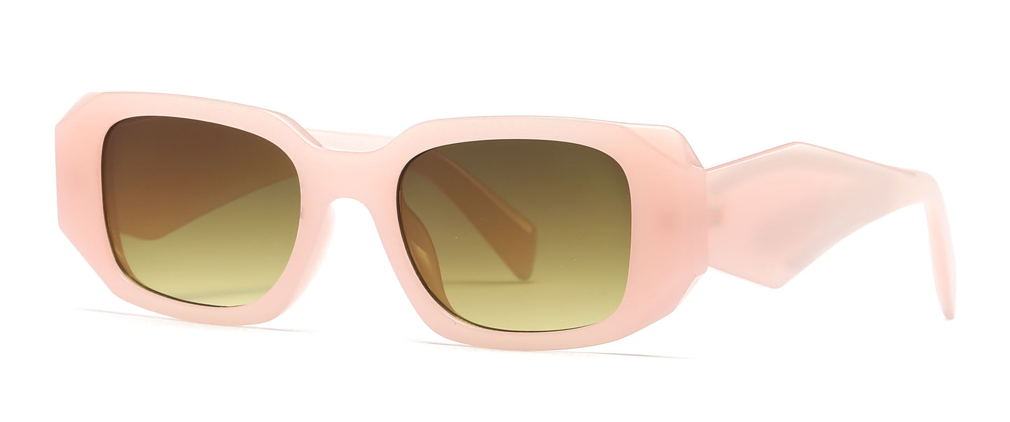 8140 - Rectangular Fashion Plastic Sunglasses