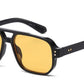 8146 - Square Aviator Plastic Sunglasses
