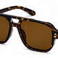 8146 - Square Aviator Plastic Sunglasses