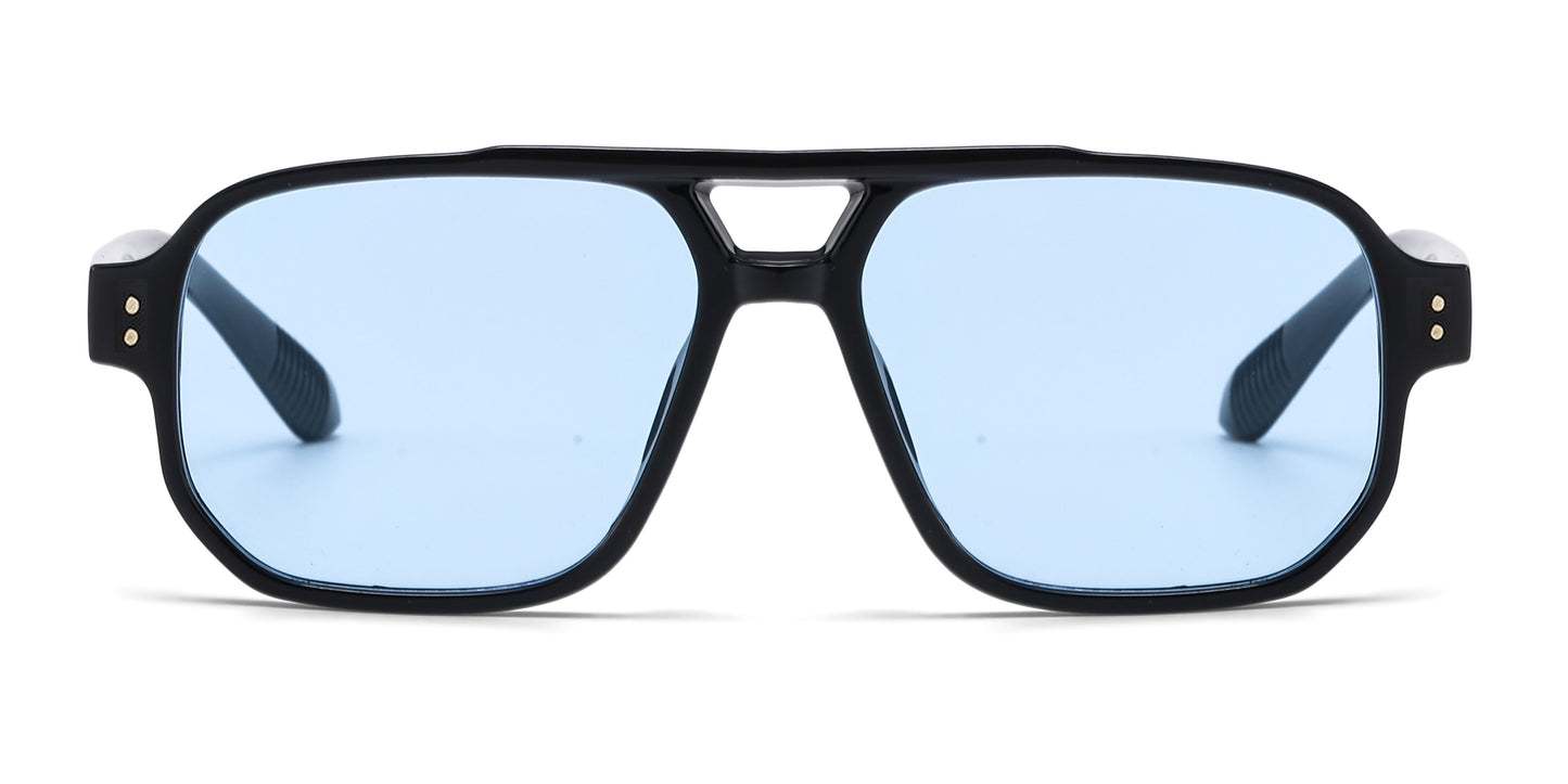 8146 - Square Aviator Plastic Sunglasses