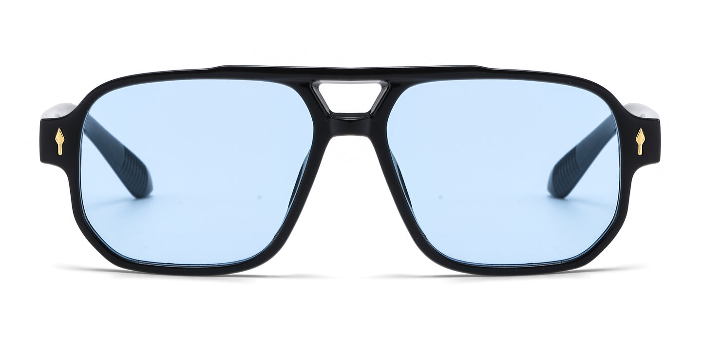 8146 - Square Aviator Plastic Sunglasses