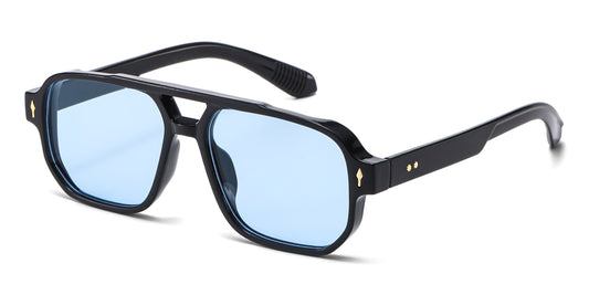 8146 - Square Aviator Plastic Sunglasses