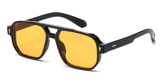 8146 - Square Aviator Plastic Sunglasses