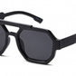8147 - Plastic Brow Bar Hexagonal Shaped Sunglasses