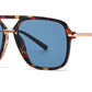 8149 - Modern Square Aviator Plastic Sunglasses