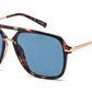 8149 - Modern Square Aviator Plastic Sunglasses