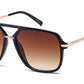 8149 - Modern Square Aviator Plastic Sunglasses