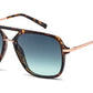 8149 - Modern Square Aviator Plastic Sunglasses