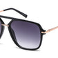 8149 - Modern Square Aviator Plastic Sunglasses