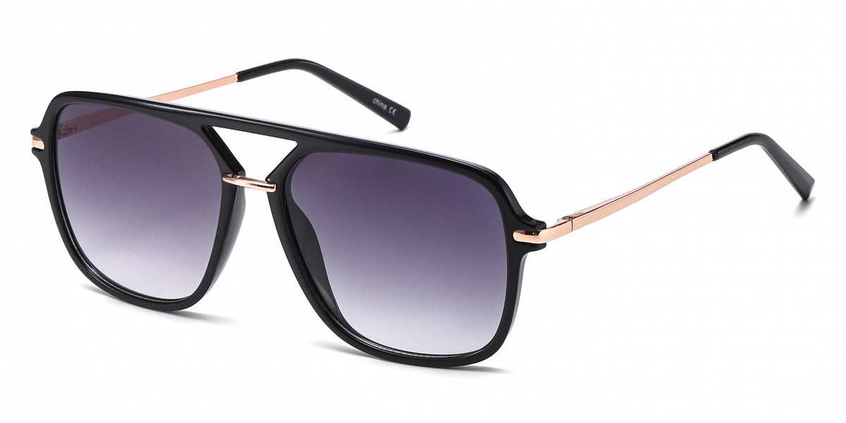 8149 - Modern Square Aviator Plastic Sunglasses – Dynasol Eyewear