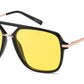 8149 - Modern Square Aviator Plastic Sunglasses