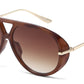 8150 - Oversized Thick Aviator Plastic Sunglasses