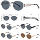 8151 - Oval Fashion Metal Sunglasses