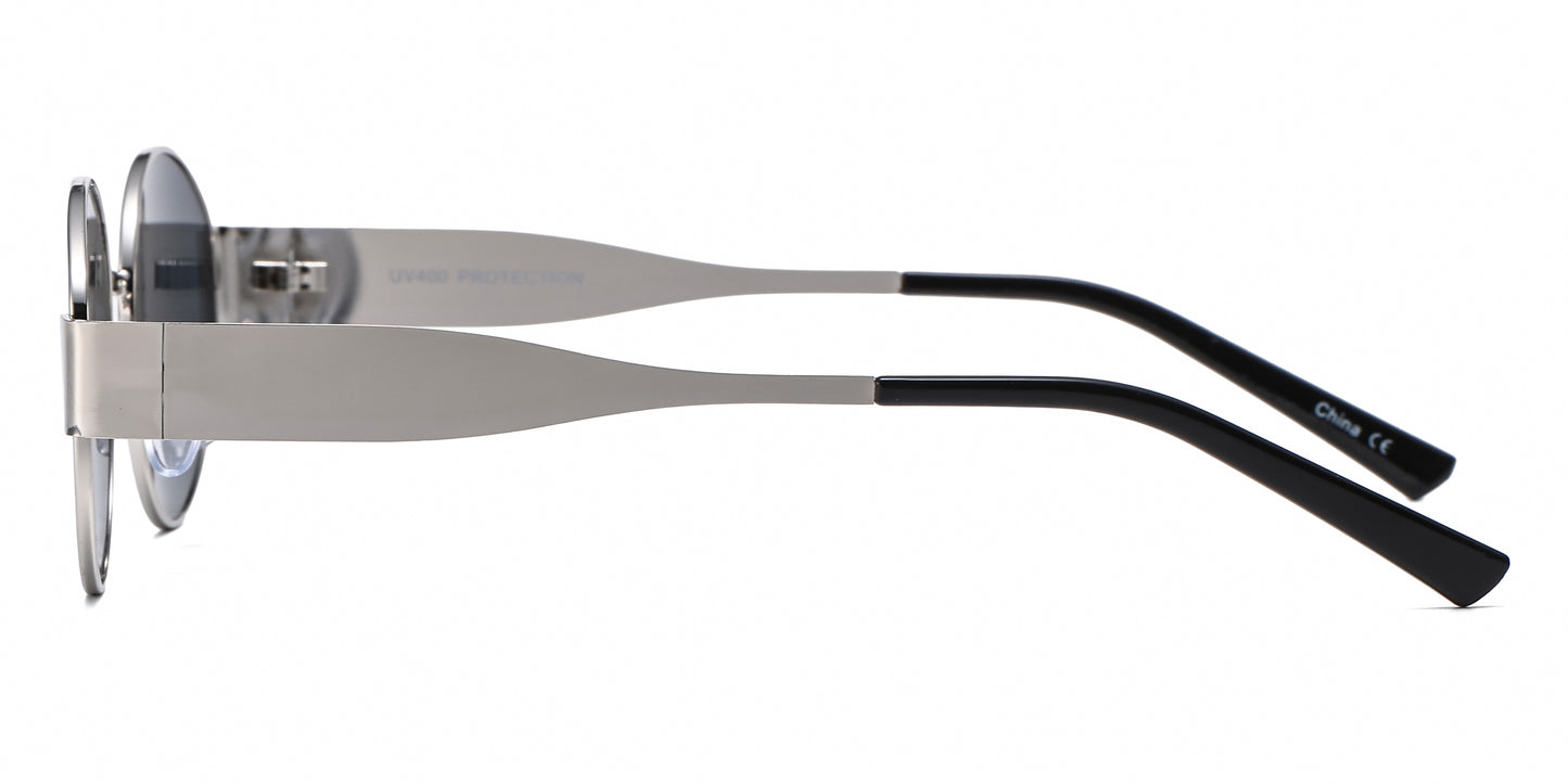8151 - Oval Fashion Metal Sunglasses