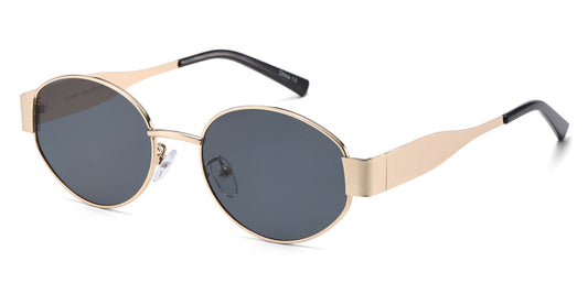 8151 - Oval Fashion Metal Sunglasses