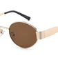 8151 - Oval Fashion Metal Sunglasses