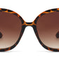 8152 - Large Square Butterfly with Temple Cut Out Womens Fashion Plastic Sunglasses