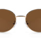 8153 - Oval Fashion Metal Sunglasses with Plastic Temple