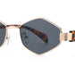 8154 - Hexagon Retro Metal Sunglasses
