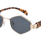8154 - Hexagon Retro Metal Sunglasses
