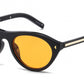 8155 - Geometric Cat Eye Plastic Sunglasses