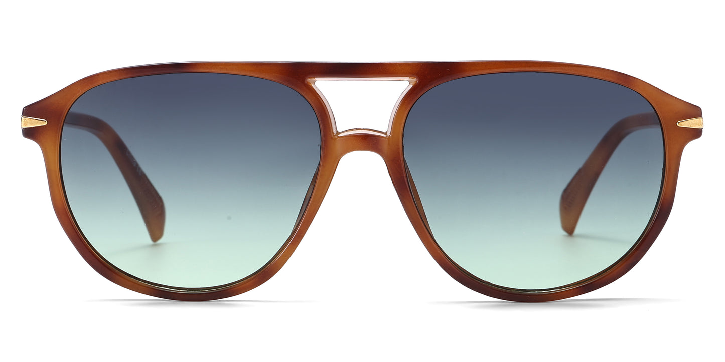 8157 - Modern Aviator Plastic Sunglasses