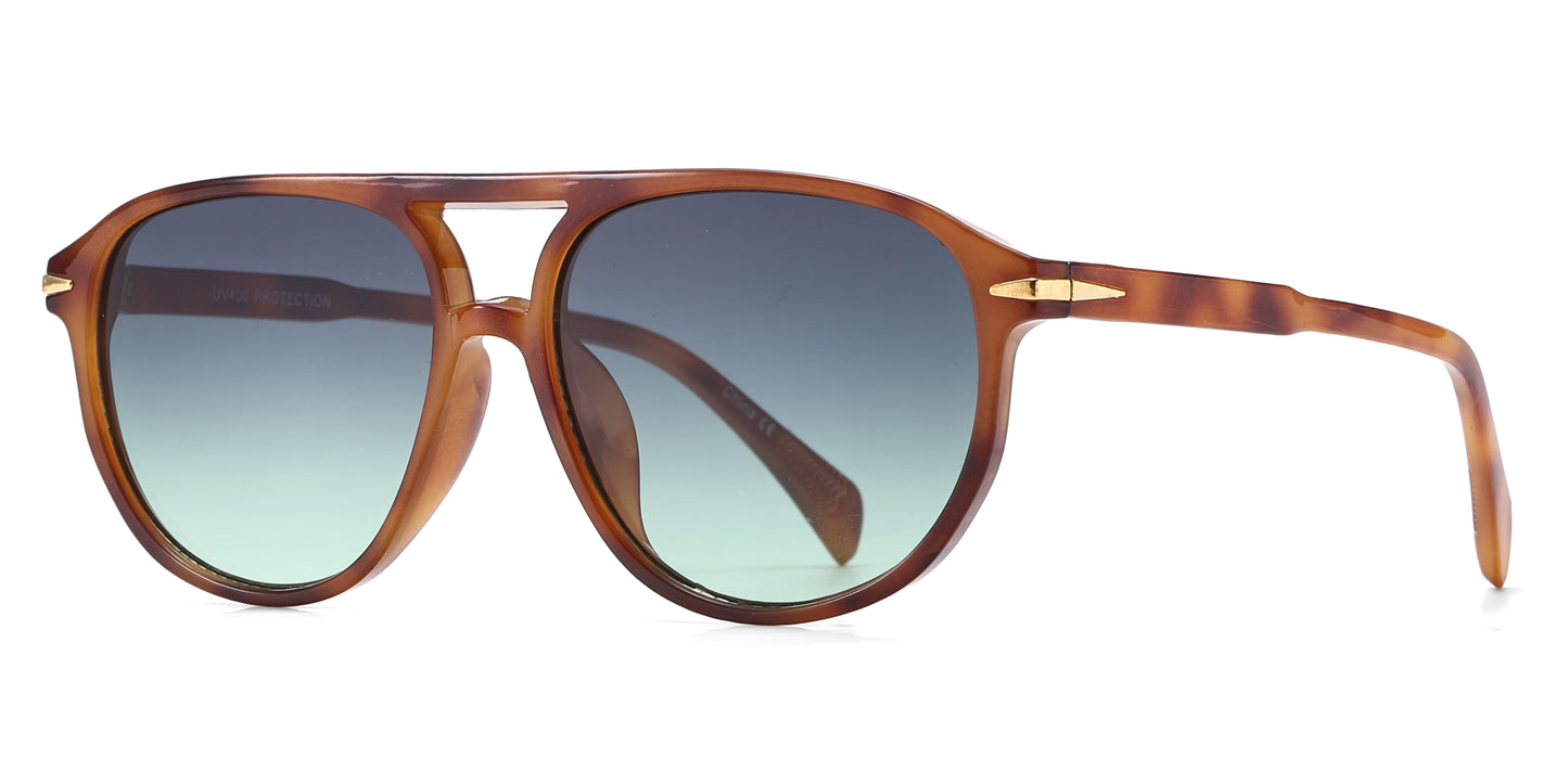 8157 - Modern Aviator Plastic Sunglasses