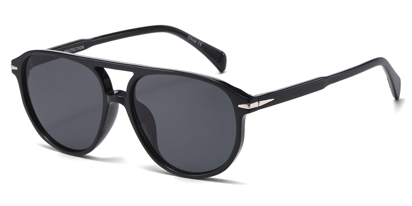 8157 - Modern Aviator Plastic Sunglasses