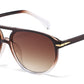8157 - Modern Aviator Plastic Sunglasses