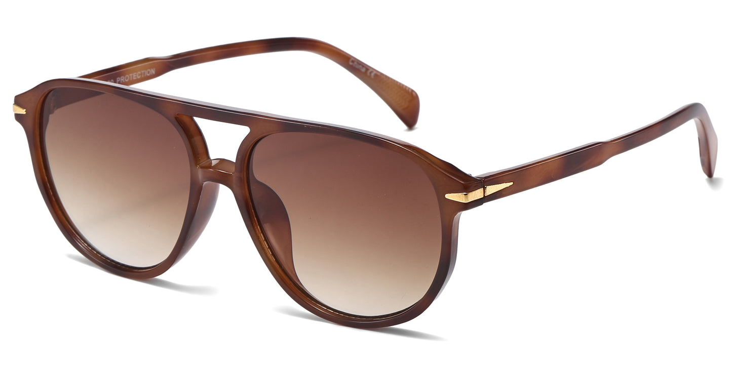 8157 - Modern Aviator Plastic Sunglasses