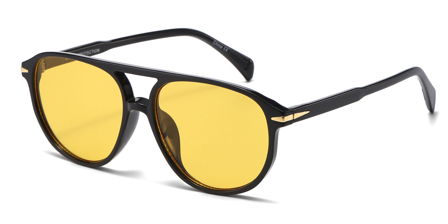 8157 - Modern Aviator Plastic Sunglasses