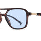 8158 - Brow Bar Square Aviator Plastic Sunglasses