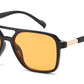 8158 - Brow Bar Square Aviator Plastic Sunglasses