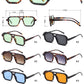 8186 - Squared Fashion Aviator Plastic Sunglasses