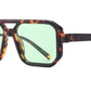 8186 - Squared Fashion Aviator Plastic Sunglasses