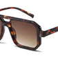 8186 - Squared Fashion Aviator Plastic Sunglasses