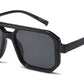 8186 - Squared Fashion Aviator Plastic Sunglasses