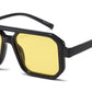 8186 - Squared Fashion Aviator Plastic Sunglasses