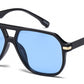 8187 - Classic Square Aviator Plastic Sunglasses