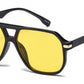 8187 - Classic Square Aviator Plastic Sunglasses