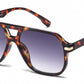 8187 - Classic Square Aviator Plastic Sunglasses