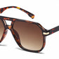 8187 - Classic Square Aviator Plastic Sunglasses