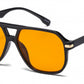 8187 - Classic Square Aviator Plastic Sunglasses