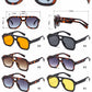 8188 - Bold Square Aviator Plastic Sunglasses