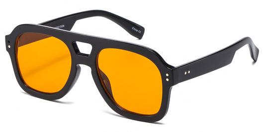 8188 - Bold Square Aviator Plastic Sunglasses